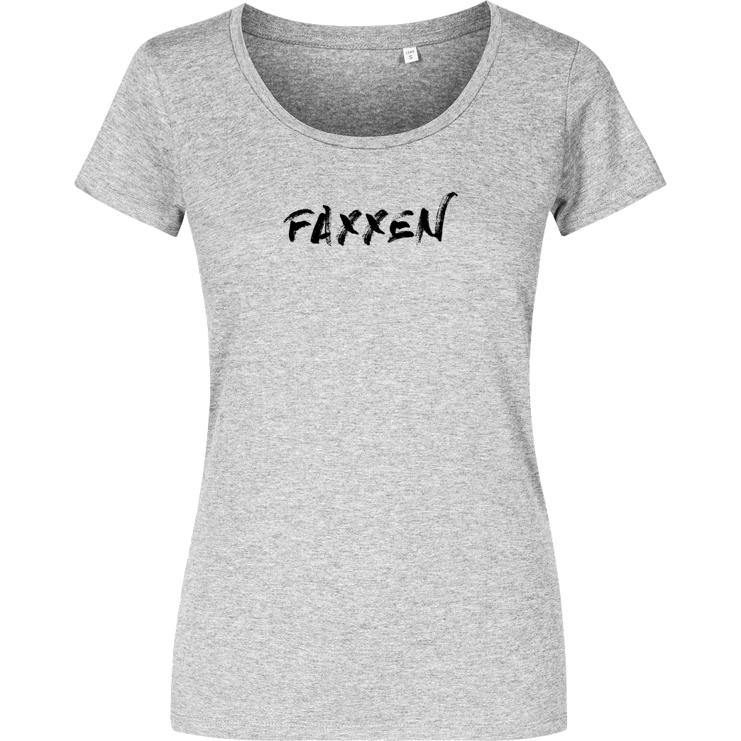 FaxxenTV FaxxenTV - Logo T-Shirt Damenshirt heather grey
