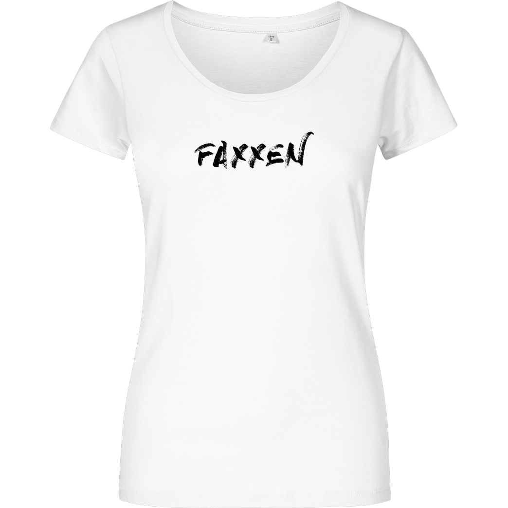 FaxxenTV FaxxenTV - Logo T-Shirt Damenshirt weiss