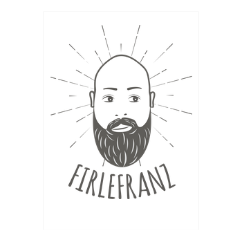 Firlefranz - Logo Kunstdruck weiss