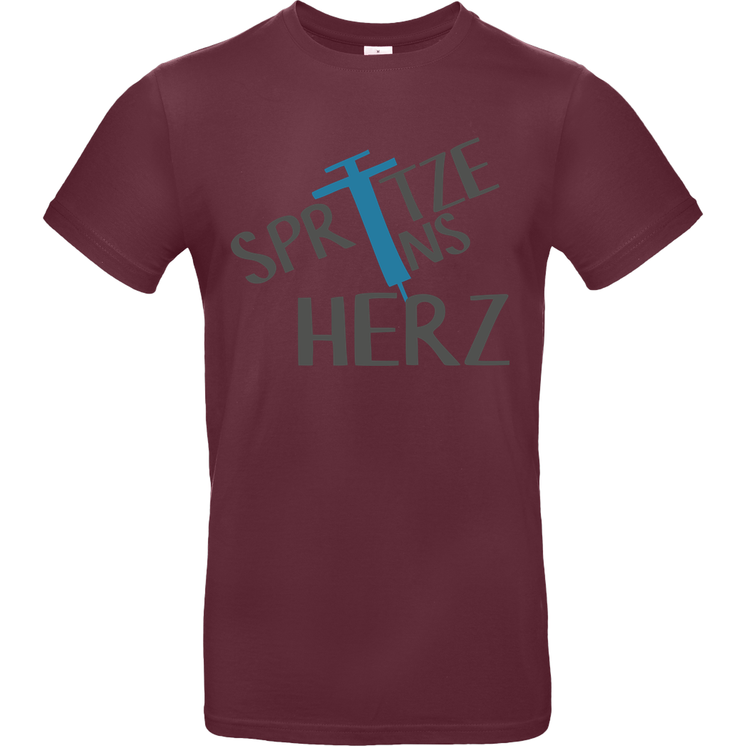 Firlefranz FirleFranz - Spritze T-Shirt B&C EXACT 190 - Bordeaux