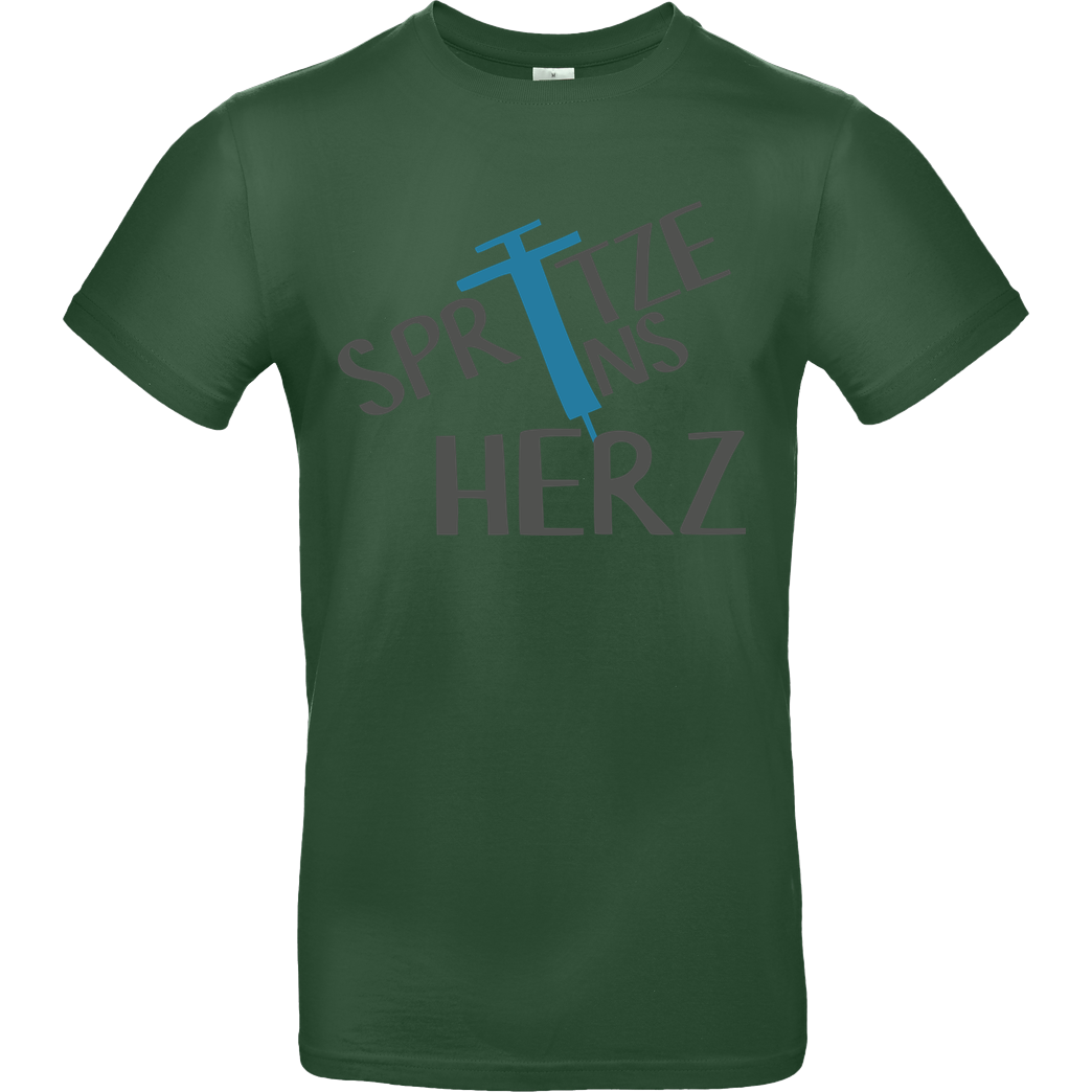 Firlefranz FirleFranz - Spritze T-Shirt B&C EXACT 190 - Flaschengrün