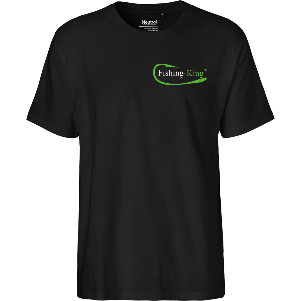 Fishing-King Fishing-King - Pocket Logo T-Shirt Fairtrade T-Shirt - schwarz