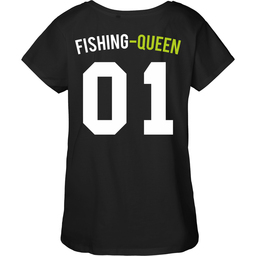 Fishing-King Fishing King - Queen T-Shirt Fairtrade Loose Fit Girlie - schwarz