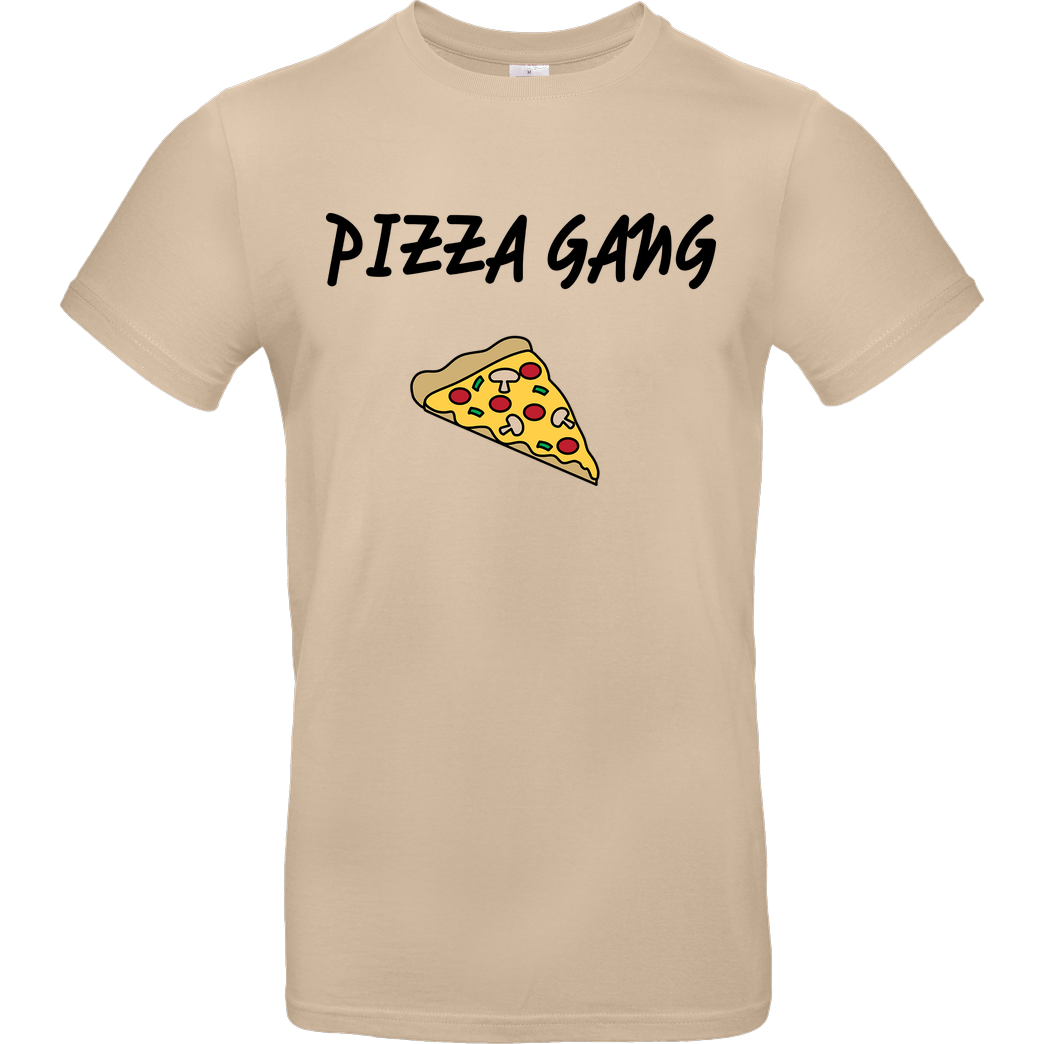 Fittihollywood FittiHollywood- Pizza Gang T-Shirt B&C EXACT 190 - Sand
