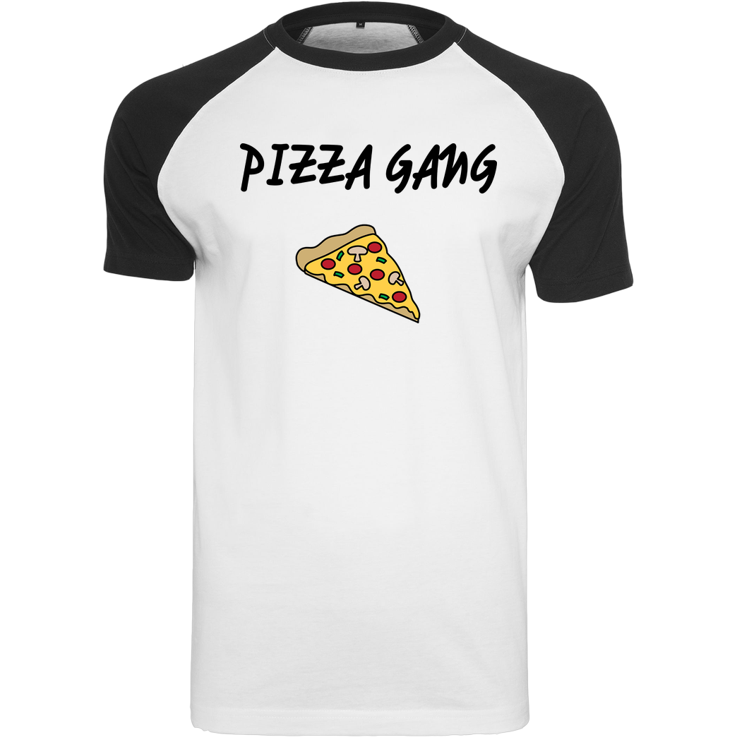 Fittihollywood FittiHollywood- Pizza Gang T-Shirt Raglan-Shirt weiß