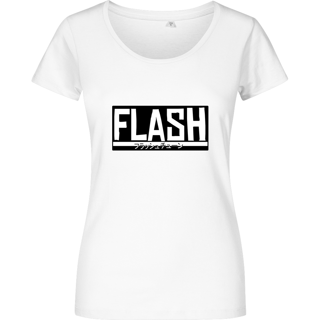 FlashtuneLPs FlashtuneLPs - Flash T-Shirt Damenshirt weiss