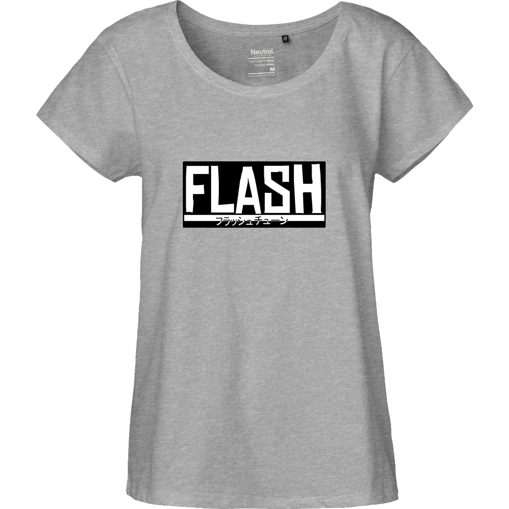 FlashtuneLPs FlashtuneLPs - Flash T-Shirt Fairtrade Loose Fit Girlie - heather grey