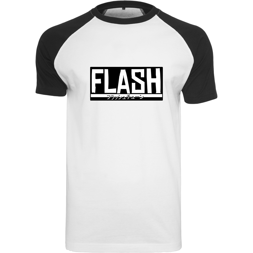 FlashtuneLPs FlashtuneLPs - Flash T-Shirt Raglan-Shirt weiß