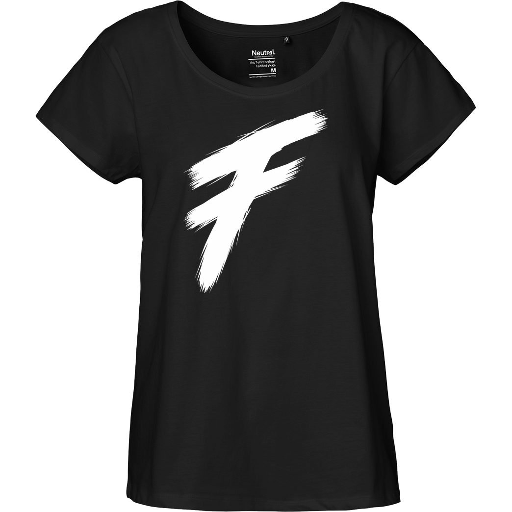 Freasy Freasy - F T-Shirt Fairtrade Loose Fit Girlie - schwarz