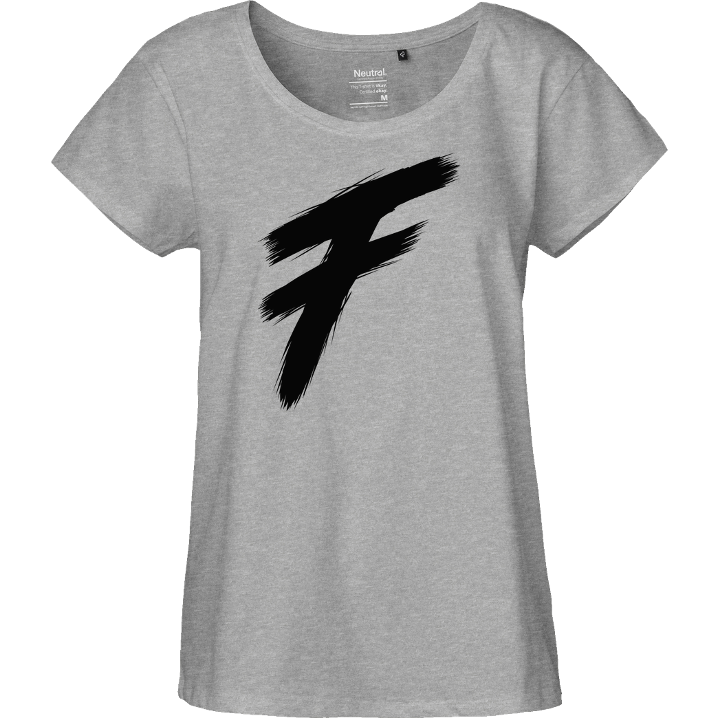 Freasy Freasy - F T-Shirt Fairtrade Loose Fit Girlie - heather grey
