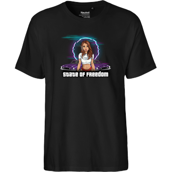 Freasy - State of Freedom Fairtrade T-Shirt - schwarz