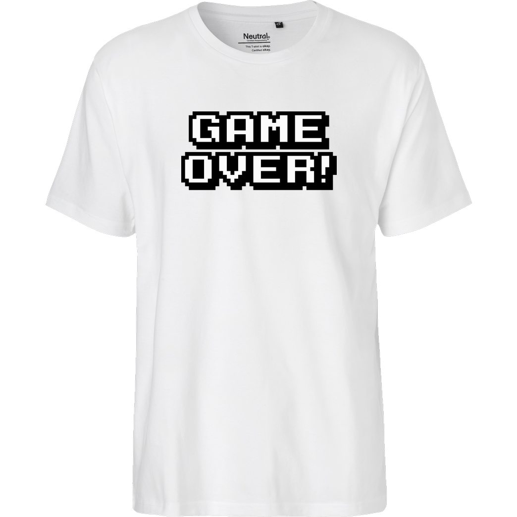 bjin94 Game Over T-Shirt Fairtrade T-Shirt - weiß
