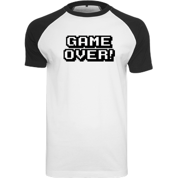 Game Over Raglan-Shirt weiß