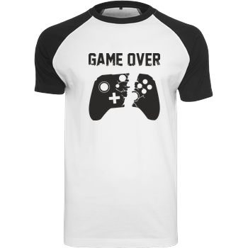 Game Over v2 Raglan-Shirt weiß