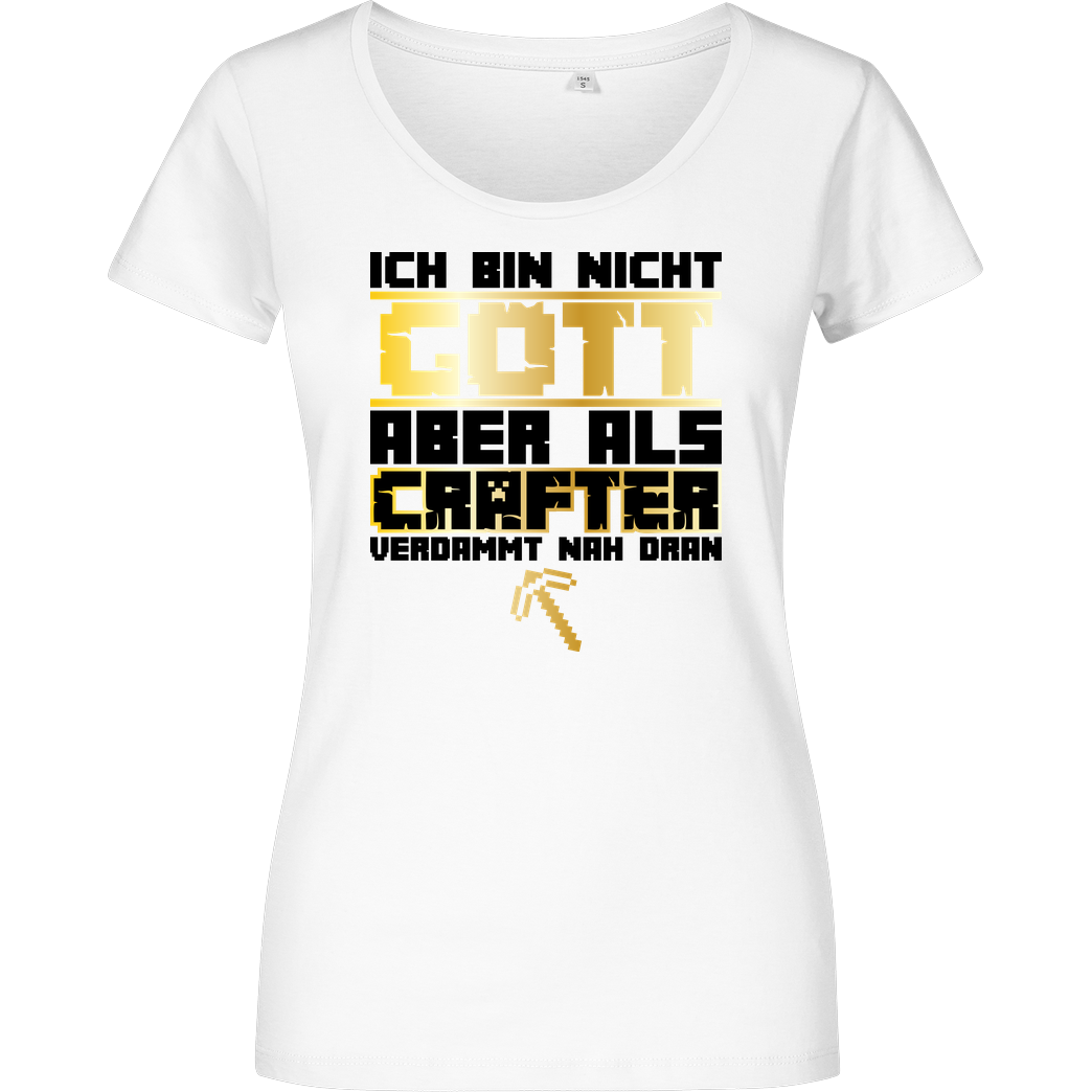 bjin94 Gamer Gott - MC Edition T-Shirt Damenshirt weiss