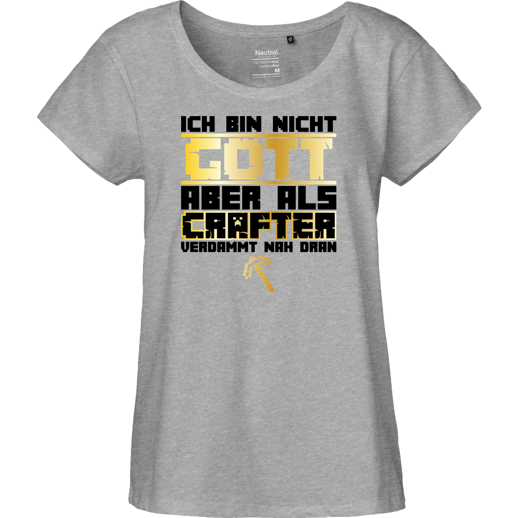 bjin94 Gamer Gott - MC Edition T-Shirt Fairtrade Loose Fit Girlie - heather grey