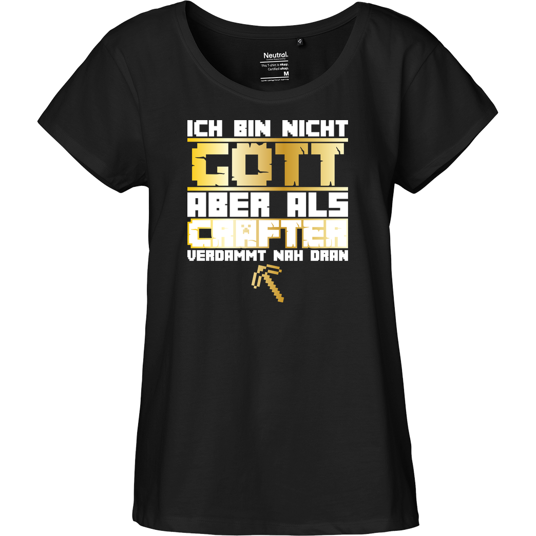 bjin94 Gamer Gott - MC Edition T-Shirt Fairtrade Loose Fit Girlie - schwarz