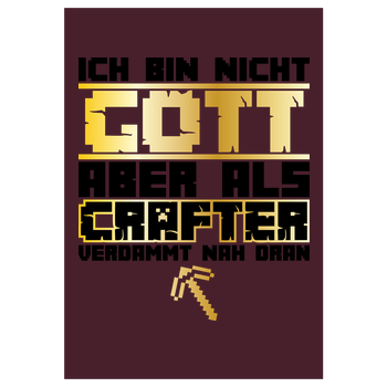 Gamer Gott - MC Edition Kunstdruck bordeaux