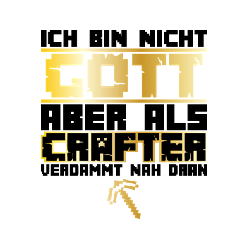 Gamer Gott - MC Edition Kunstdruck Quadrat weiß