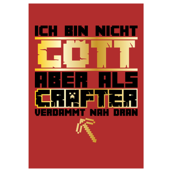 Gamer Gott - MC Edition Kunstdruck rot