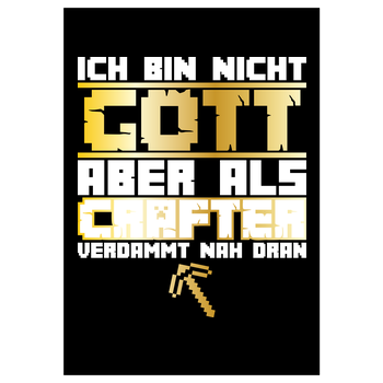 Gamer Gott - MC Edition Kunstdruck schwarz