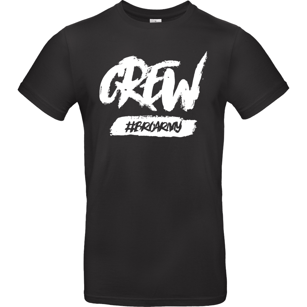 GamerBrother GamerBrother - Crew-Shirt - BroArmy T-Shirt B&C EXACT 190 - Schwarz