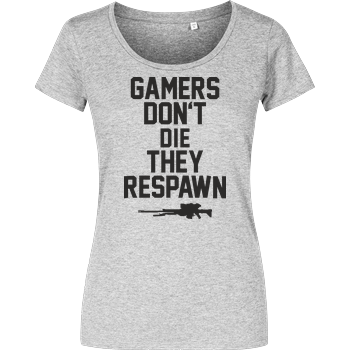 Gamers don't die Damenshirt heather grey