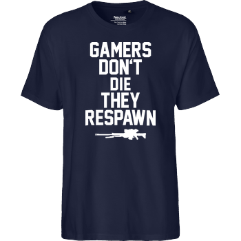 Gamers don't die Fairtrade T-Shirt - navy