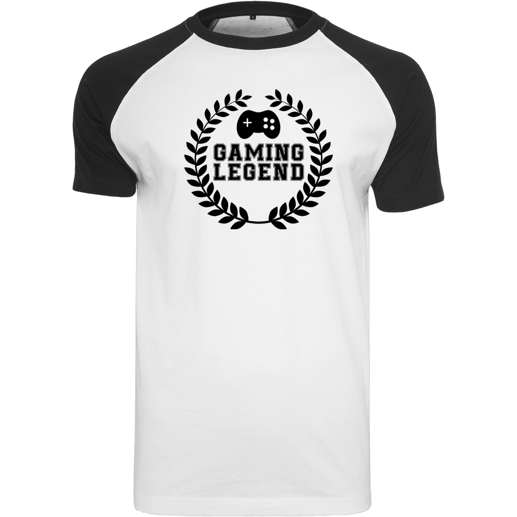 bjin94 Gaming Legend T-Shirt Raglan-Shirt weiß