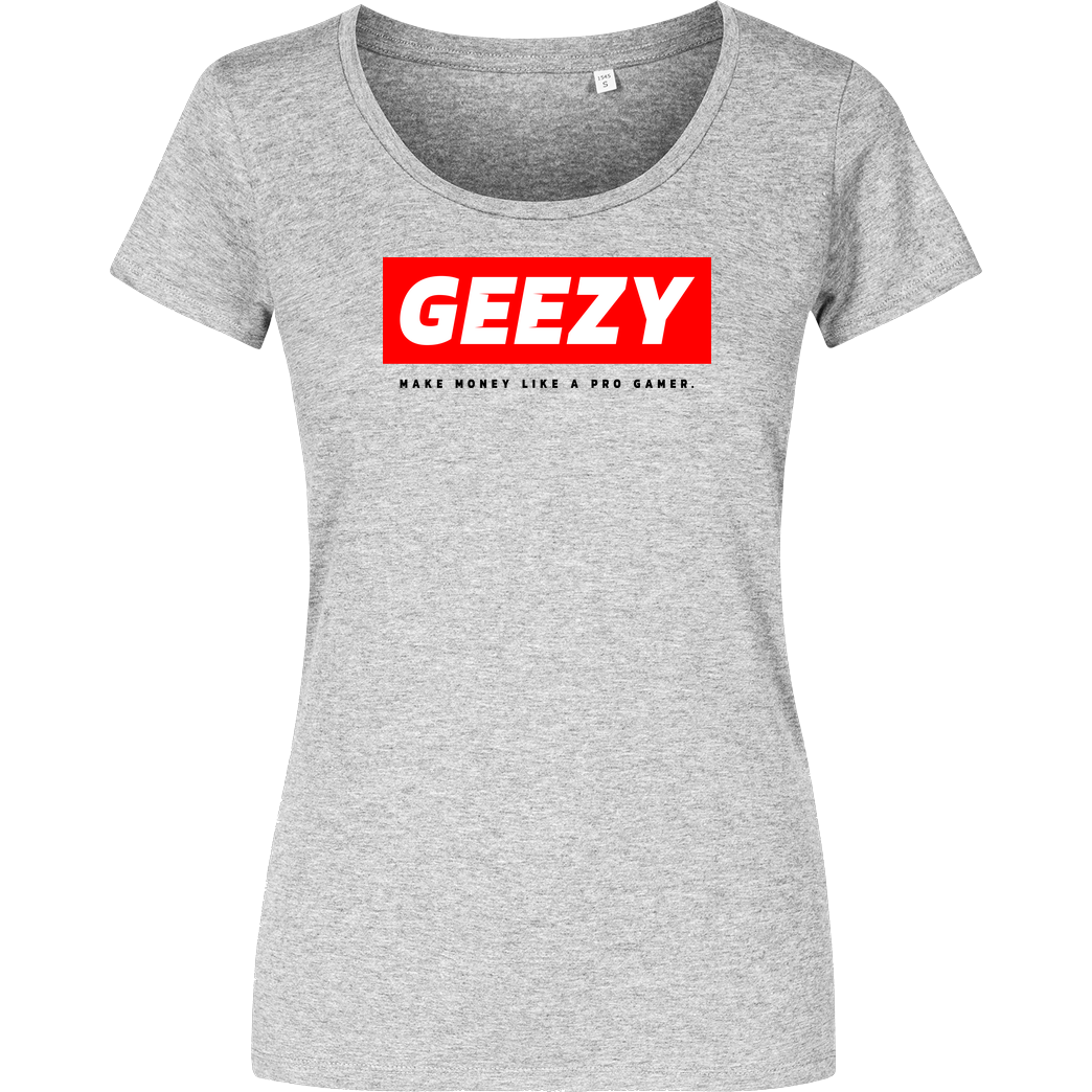 Geezy Geezy - Geezy T-Shirt Damenshirt heather grey
