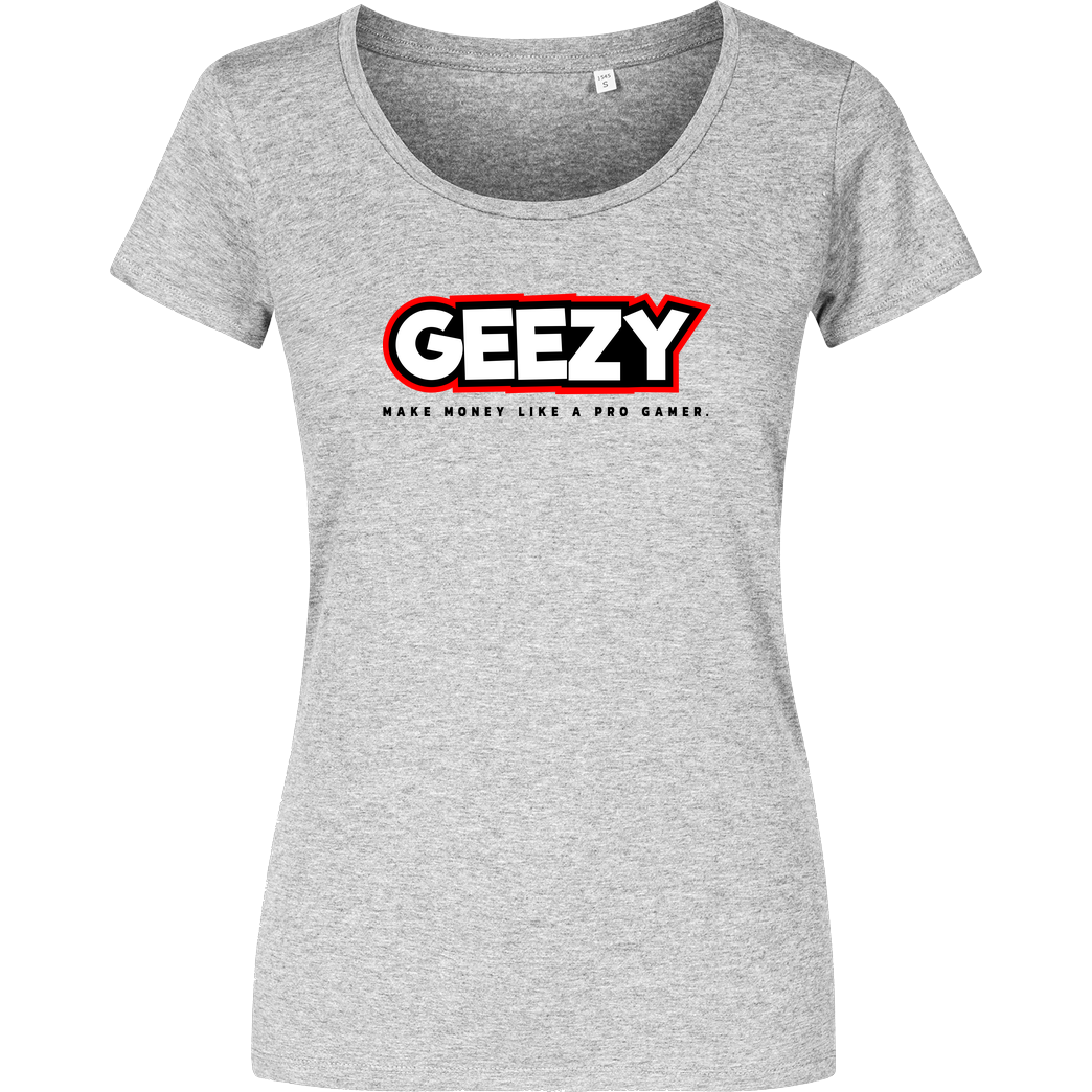 Geezy Geezy - Like a Pro T-Shirt Damenshirt heather grey