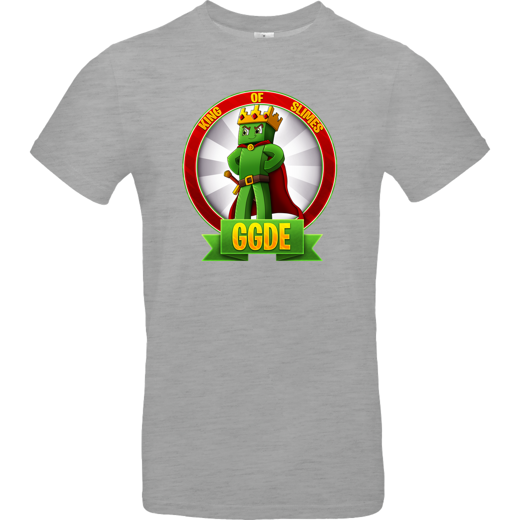 gamingguidesde GGDE - King of Slimes T-Shirt B&C EXACT 190 - heather grey