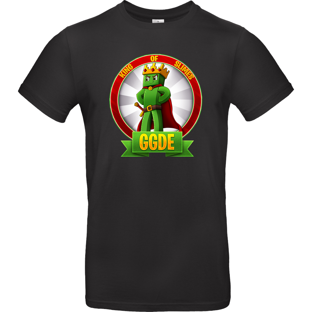 gamingguidesde GGDE - King of Slimes T-Shirt B&C EXACT 190 - Schwarz