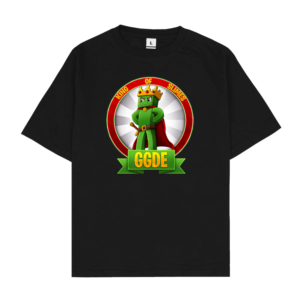 gamingguidesde GGDE - King of Slimes T-Shirt Oversize T-Shirt - Schwarz