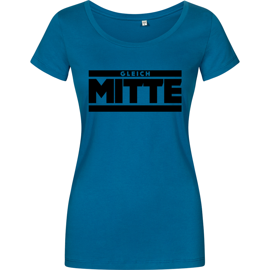 GleichMitte GleichMitte - Logo T-Shirt Damenshirt petrol