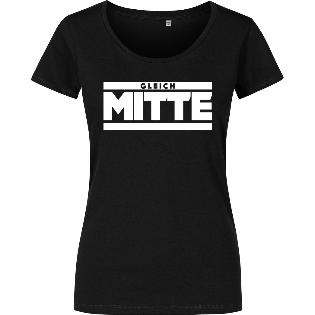 GleichMitte GleichMitte - Logo T-Shirt Damenshirt schwarz