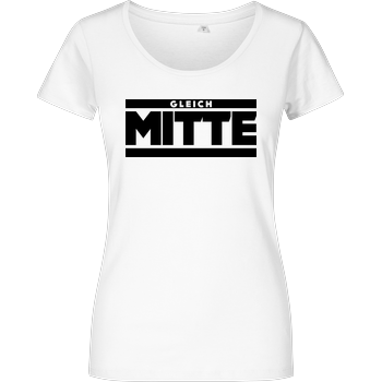 GleichMitte - Logo Damenshirt weiss