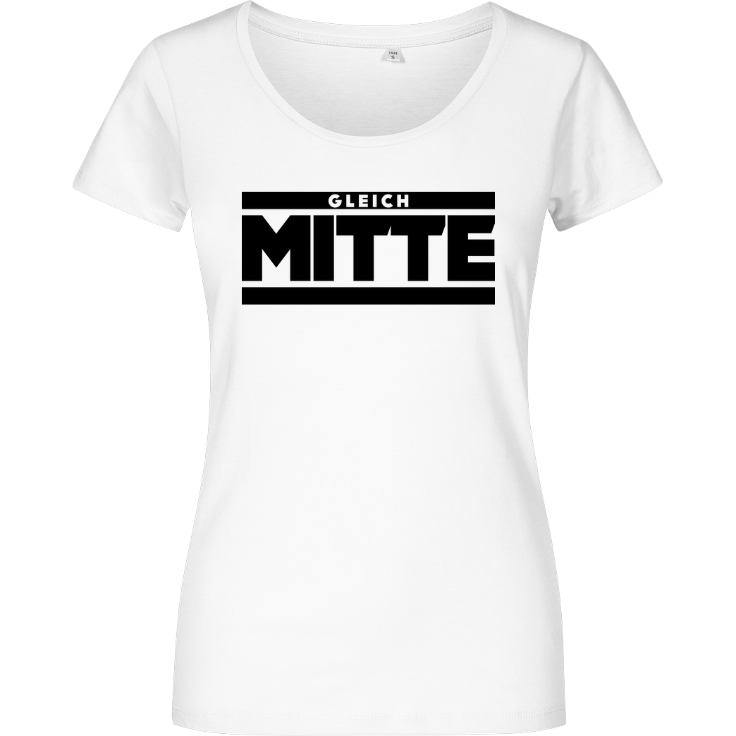GleichMitte GleichMitte - Logo T-Shirt Damenshirt weiss
