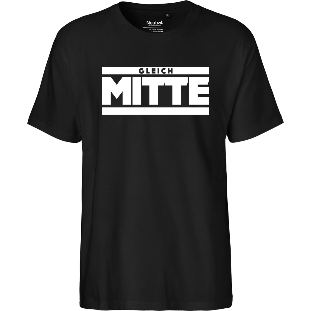GleichMitte GleichMitte - Logo T-Shirt Fairtrade T-Shirt - schwarz