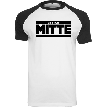 GleichMitte - Logo Raglan-Shirt weiß