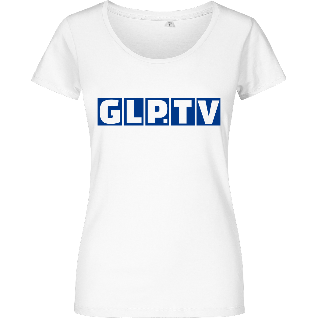 GermanLetsPlay GLP - GLP.TV royal T-Shirt Damenshirt weiss