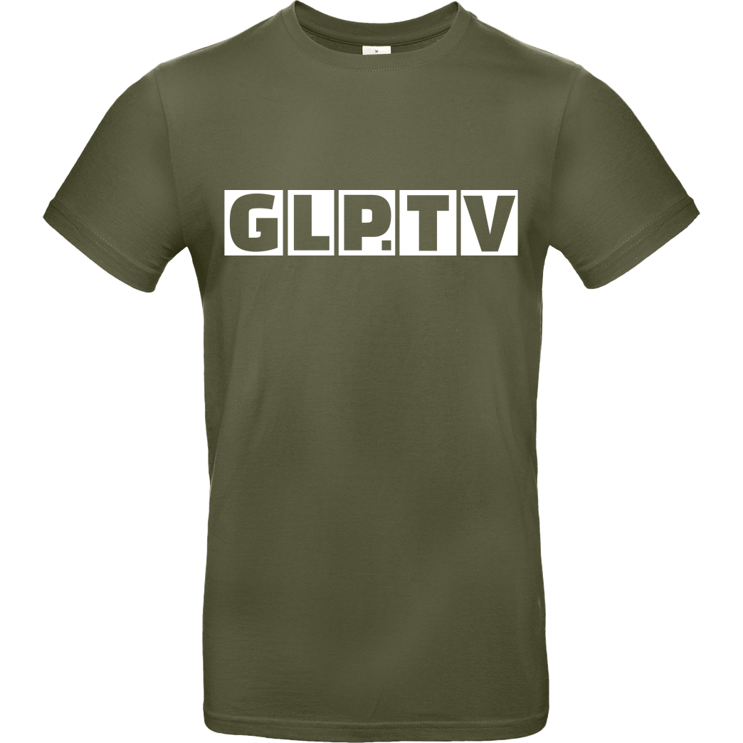 GermanLetsPlay GLP - GLP.TV white T-Shirt B&C EXACT 190 - Khaki