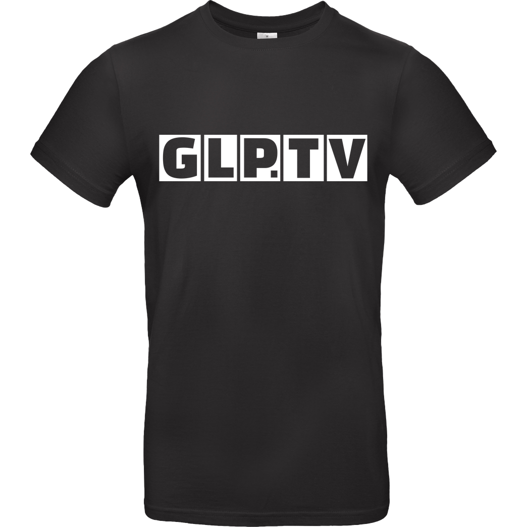 GermanLetsPlay GLP - GLP.TV white T-Shirt B&C EXACT 190 - Schwarz