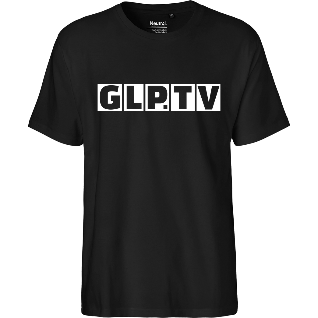 GermanLetsPlay GLP - GLP.TV white T-Shirt Fairtrade T-Shirt - schwarz