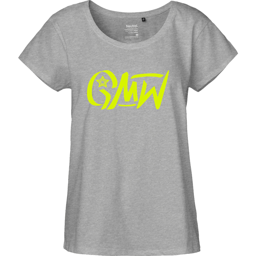 None GMW - GMW Logo T-Shirt Fairtrade Loose Fit Girlie - heather grey