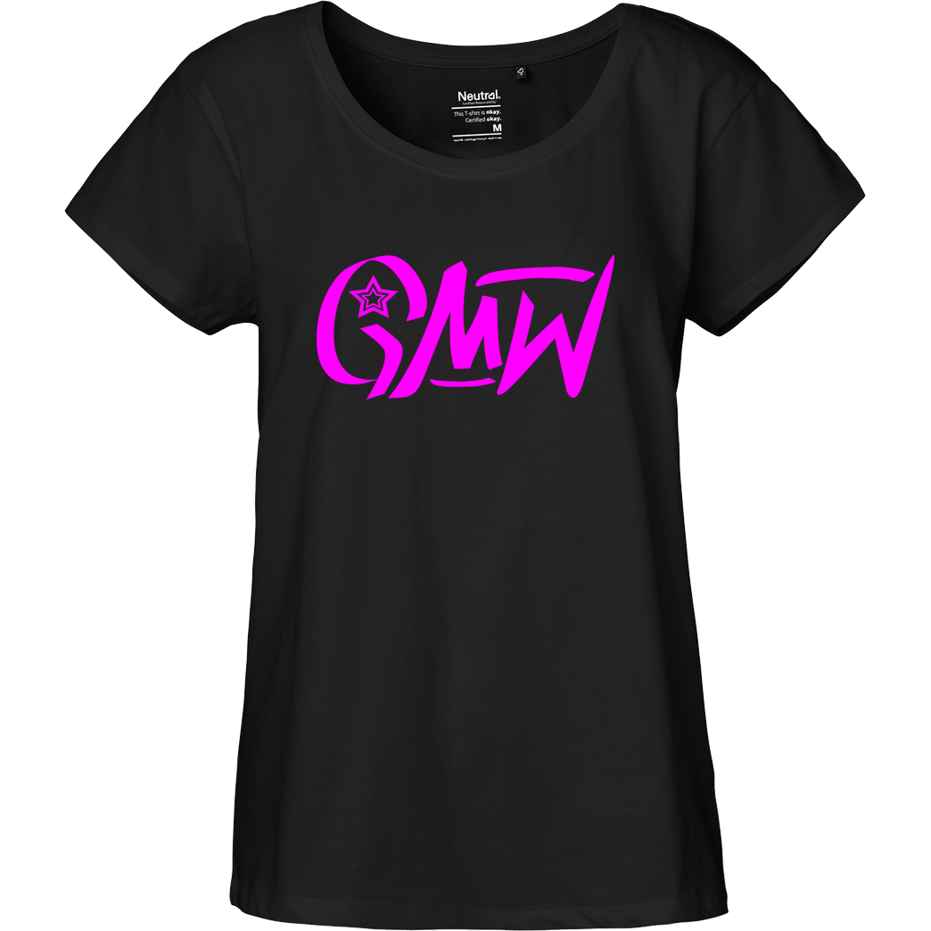GMW GMW - GMW Logo T-Shirt Fairtrade Loose Fit Girlie - schwarz