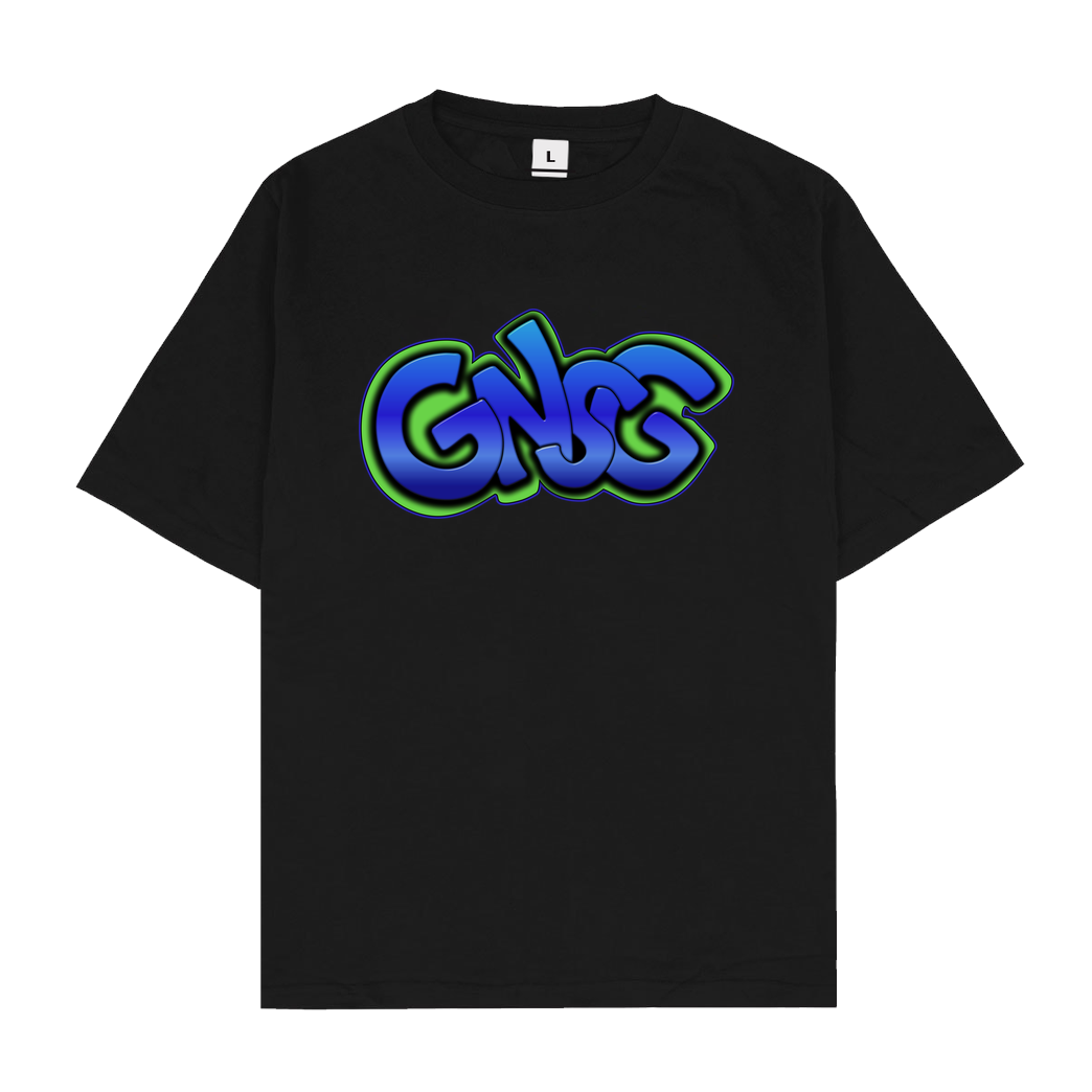 GNSG GNSG - Blue Logo T-Shirt Oversize T-Shirt - Schwarz
