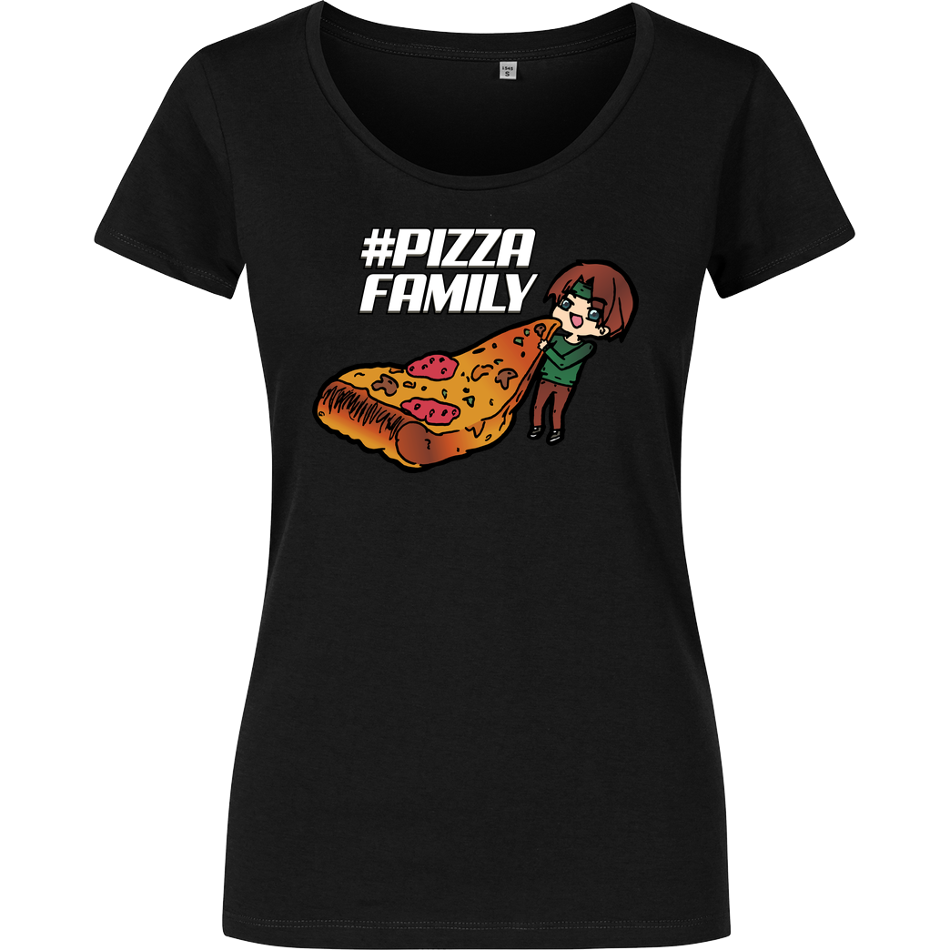 GNSG GNSG - Pizza Family T-Shirt Damenshirt schwarz