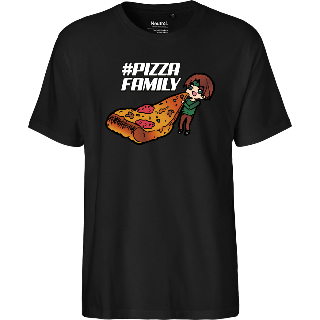 GNSG GNSG - Pizza Family T-Shirt Fairtrade T-Shirt - schwarz