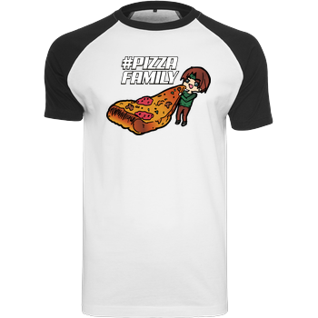 GNSG - Pizza Family Raglan-Shirt weiß